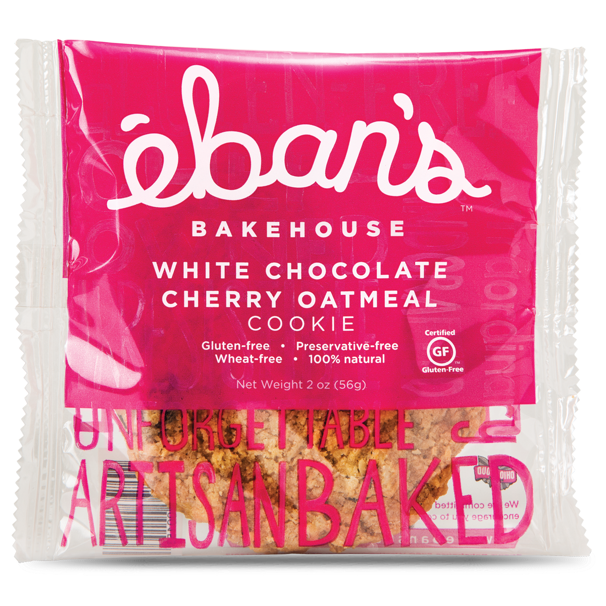 White Chocolate Cherry Oatmeal Cookies - 12 count Retail Box