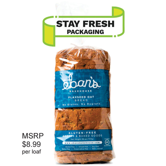 Flaxseed Oat Bread - Case - Six 26oz Loaves